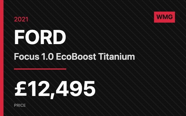 2021 Ford Focus 1.0 EcoBoost Titanium — £12,495